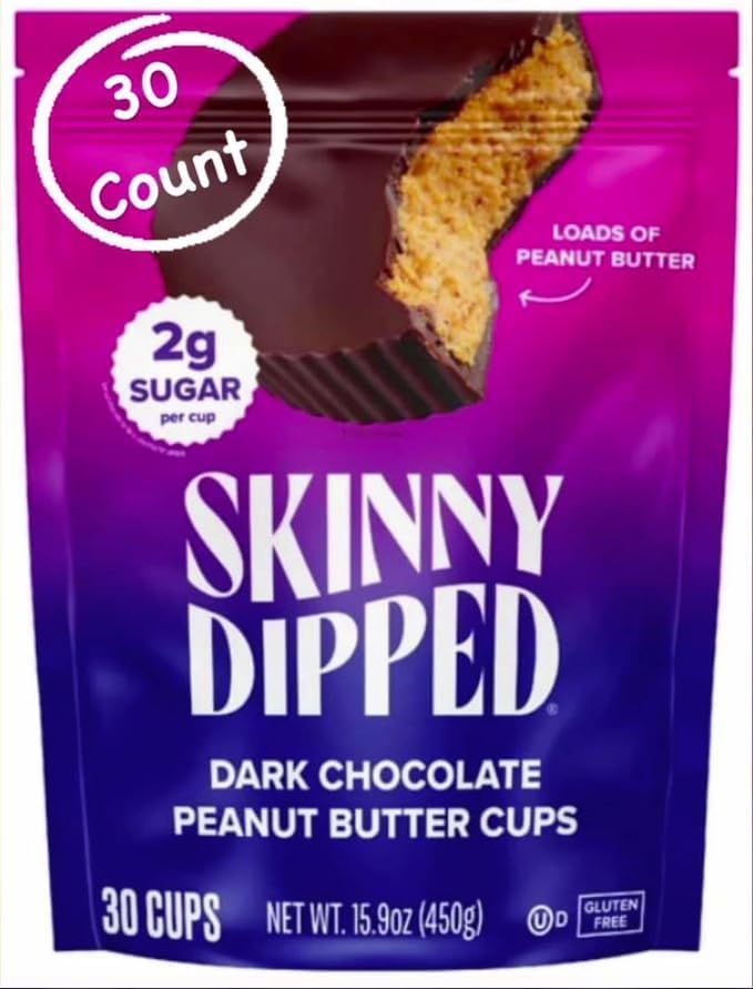 Skinny Dipped Cups, Dark Chocolate Peanut Butter 30 Pack