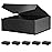 BLK&WH 6 Gift Boxes - 11.5x8.1x3.8 Inches, Large Black Magnetic Groomsman Boxes with Lids (Matte Black)