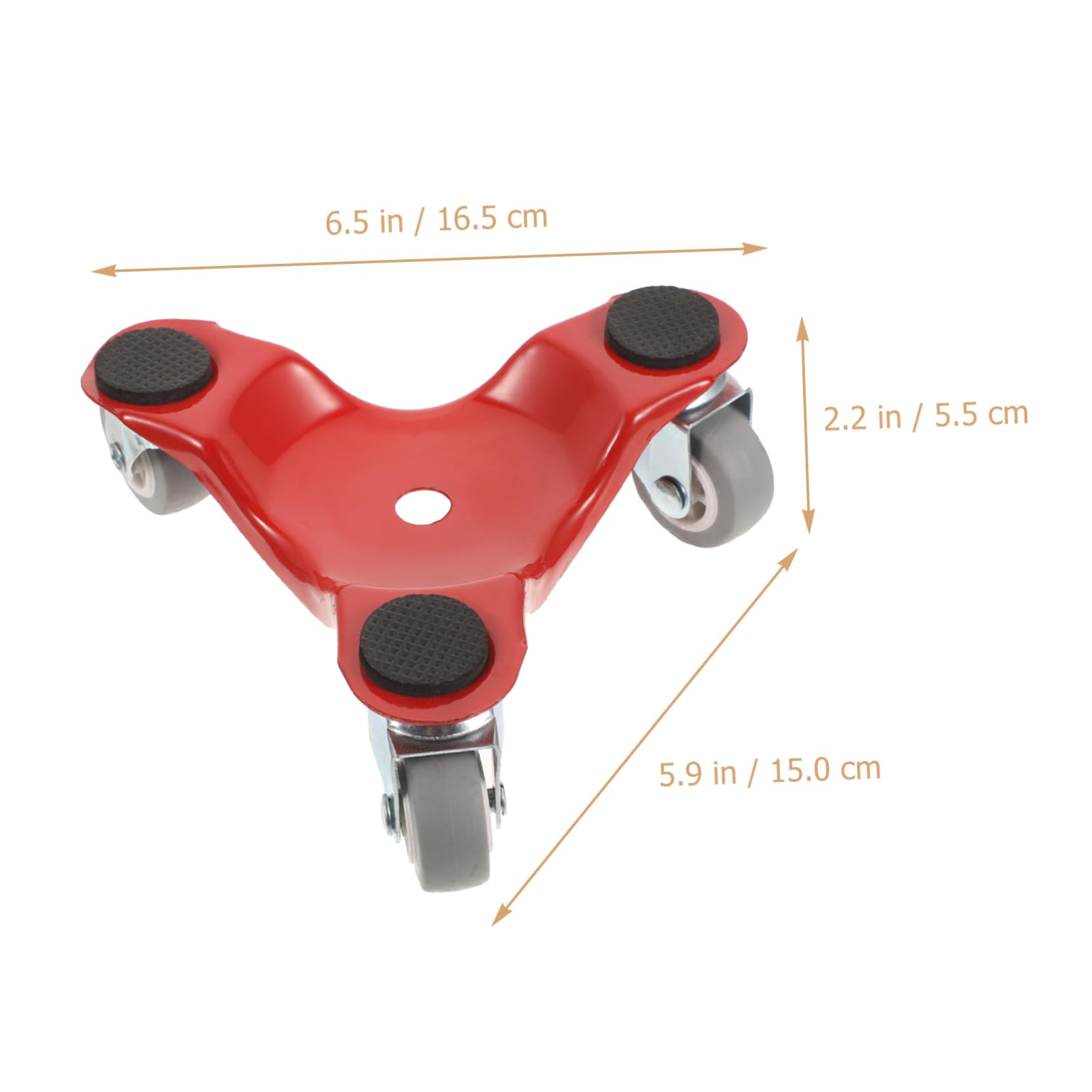 Veemoon Chariot Patins et Meubles pour Antidérapants Déplacer Lourds de Déménagement Métallique Rouge 3 roulettes Pivotantes Jusqu'à 300 Kg Couleur Aléatoire à Domicile