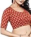 Madhu Fashion Womens Pure Cotton Floral Print Readymade Saree Blouse (MF1982, Red, 38)