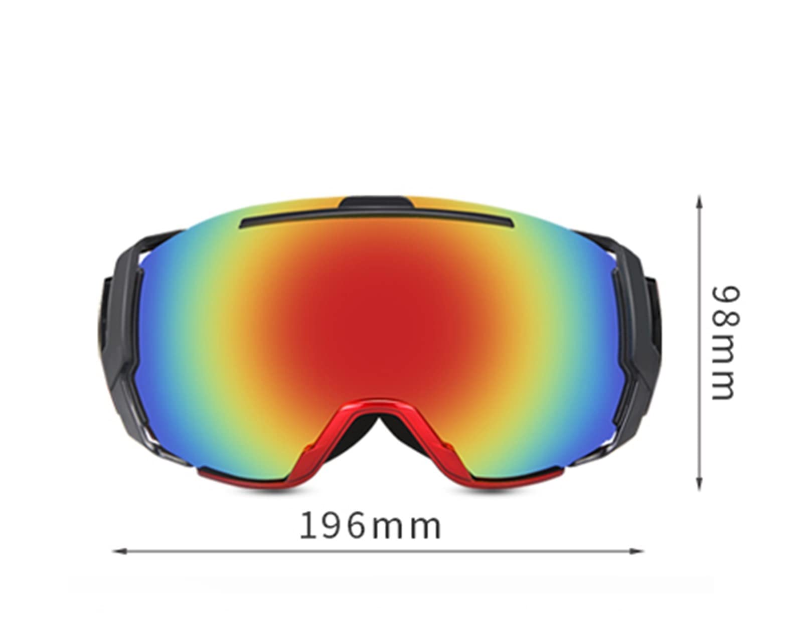 Occhiali da Sci sopra Gli Occhiali da Ciclismo Sci Snowboard Occhiali da Neve Lenti a Doppio Strato Anti-Appannamento Protezione Adatta per Uomo Donna