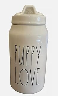 Rae Dunn by Magenta Ceramic Pet Treat Canister Inscribed: Puppy Love