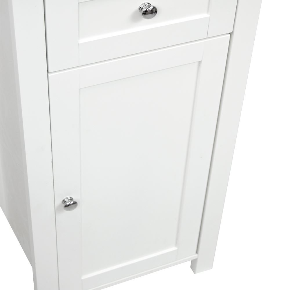 Bath Vida Priano Tall Mirrored Bathroom Storage Cupboard Floor
