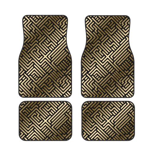 Alfombrillas de coche de neopreno con rayas juego de 4 piezas antideslizantes