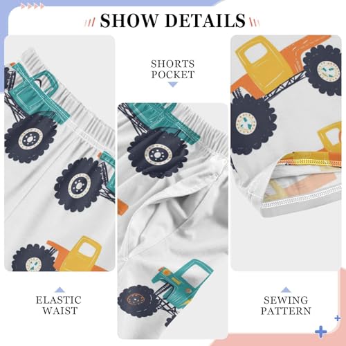 Pajama Bottoms, Pajamas Pant Monster Trucks Lounge Wear Casual Colorful Cartoon Sleep Long Pants Soft Pjs Sleepwear4