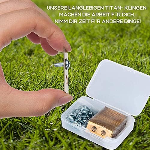 TBoonor Cuchillas para cortacéspedes,45pcs Titanio Cuchillas de Repuesto Hoja De Repuesto para Robots cortacésped Worx Automower y Landroid,sincluye 45Tornillos - imagen 3