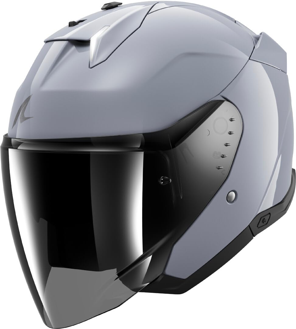 Shark Skwal i3 Jet Dark Shadow Kask odrzutowy, jasnoszary, 2XL (63/64)