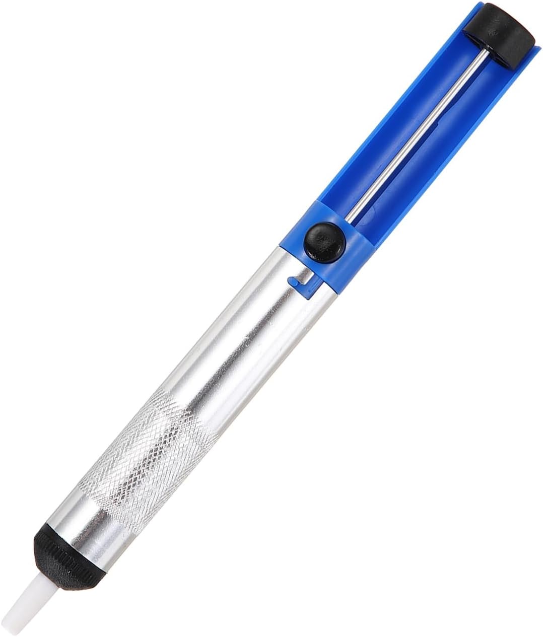 MECCANIXITY Solder Sucker, Powerful Desoldering Pump with Single Seal Rings 210mm Half Aluminum Plastic Handle Solder Sucker Tool for Electronics Repair Soldering Desoldering, Blue