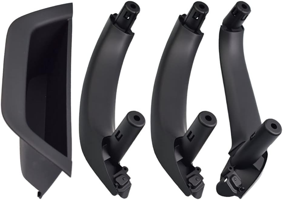 Hacreyatu LHD Interior Driver Side Passenger Door Pull Handle Armrest Panel Cover Trim for BMW X3 X4 F25 F26 2010 2011 2012 2013 2015 2016 (Black, RHD)