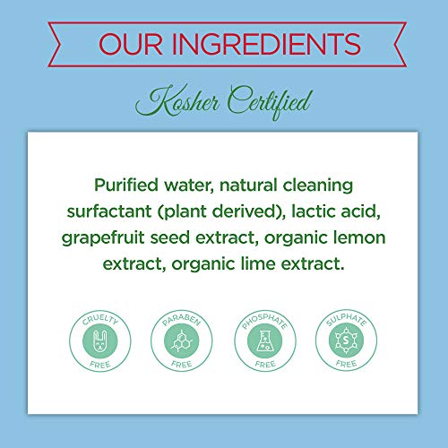 Rebel Green Fruit and Veggie Wash, Natural Fruit and Vegetable Produce Cleaner, 34 Ounce Refill - Thumbnail 4