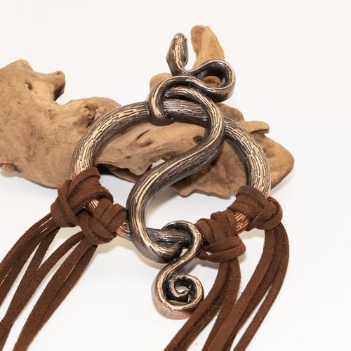 Snake Waist Belt for Women Adjustable Leather Harness Wrap Belt with Serpent Buckle Gothic Boho Steampunk Waist Cincher for Witch Dresses Cosplay Festival Costume4