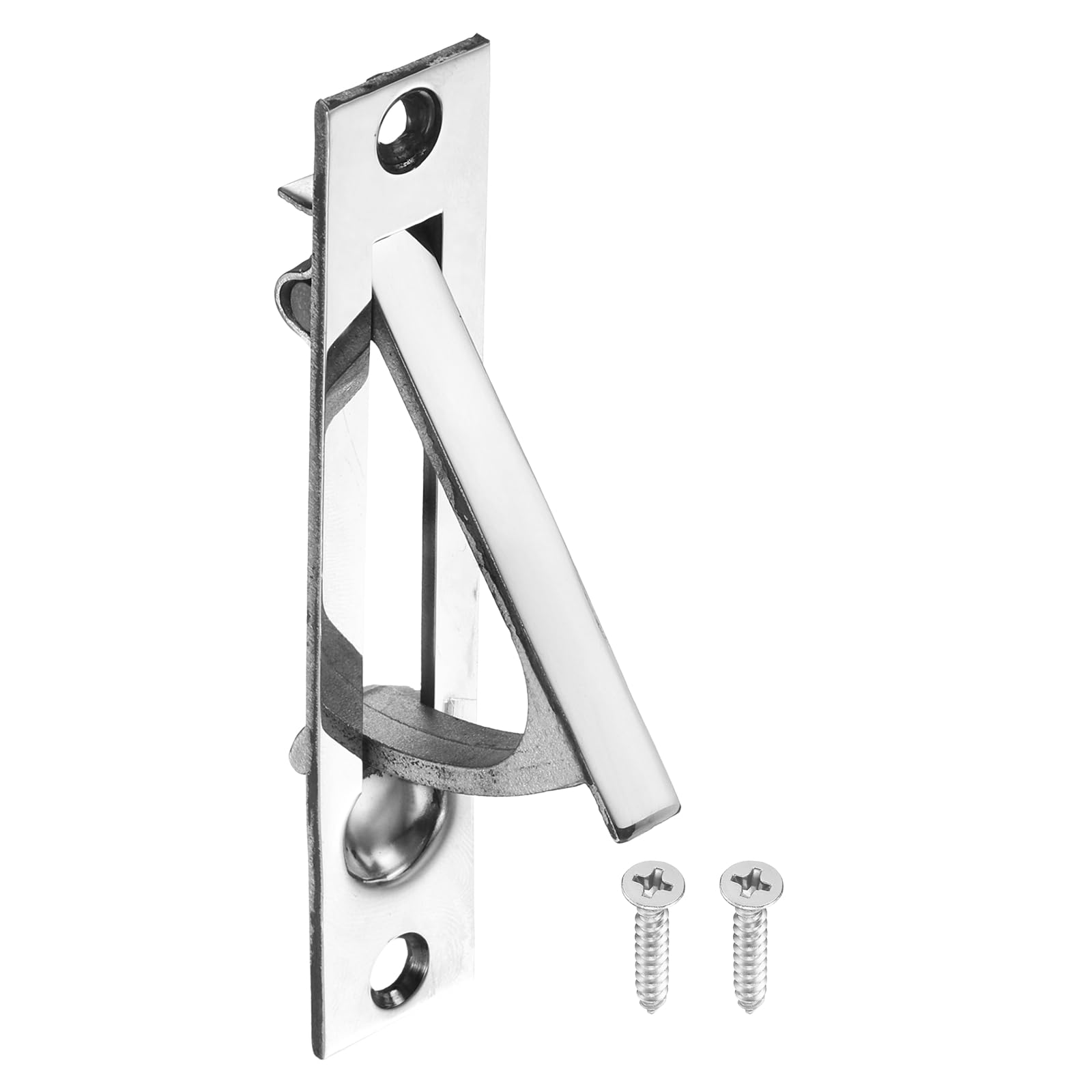sourcing map 1 PCS Pocket Door Handles, 304 Stainless Steel Door Edge Pull, Pocket Door Hardware for Sliding Cabinet, Home, Office, Hotels, Polished