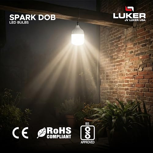 Image of LUKER JVLuker 40W LED Bulb E27 Base Energy Efficient Light 120 Degree Wide Beam Coverage High CRI Surge Protection Lights for Home and Office Indoor & Outdoor, 1 Year Warranty (Pack of 1, Warm White)