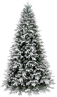 Giulia Grillo Snowy Christmas Tree 180 cm, 2531 Branches Real Touch Effect, Easy to Assemble, Thick, PE/PVC, Snowy 