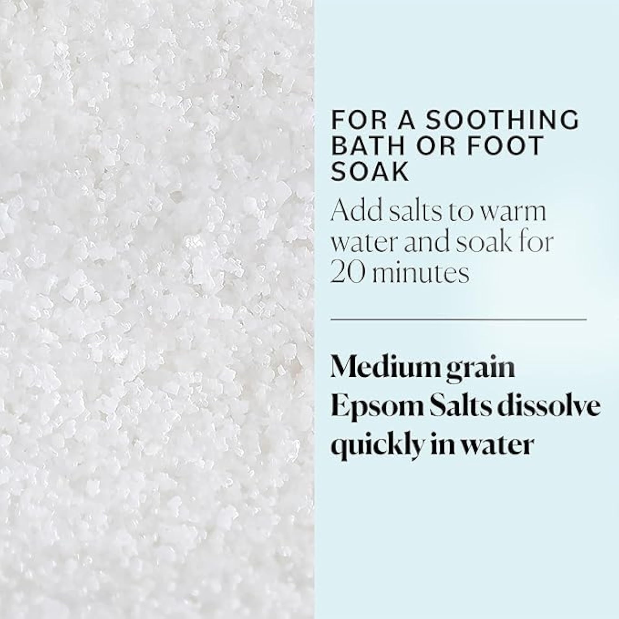 Magnesium Epsom Bath Salt Crystals for Muscle Relief