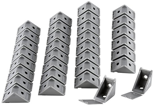 Nordlinger Pro 740057 ENSEMBLE DE 32 TAQUETS D'ASSEMBLAGE GRIS ALU