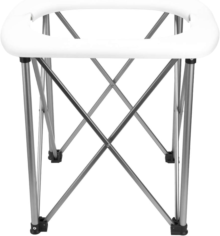 VBESTLIFE Metal Portable Folding Toilet, 1PCS Multi-Functional Emergency Folding Mobile Seat Toilet for Outdoor Travelling and Camping