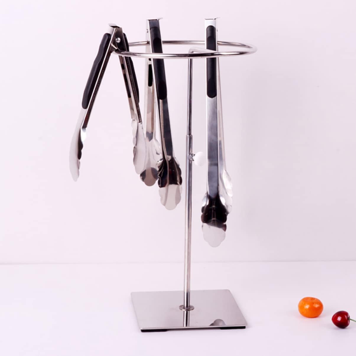 BESTonZON Household Tong Stand Wear-Resistant Clip Holder Kitchen Accessory for Countertop and Cooking Utensils Stable Convenient Food Clip Rack 9.44X7.08X5.9 Inches