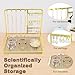 KOOAAICCHI Jewelry Organizer Stand Metal Jewelry Rack with Acrylic Tray Necklace Storage Holder Fashionable Display Stand for Rings, Earrings & Bracelets (Gold)