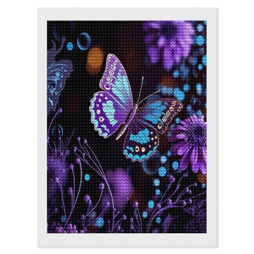Pintura con imagen de diamante de mariposas para decorar el salón o dormitorio