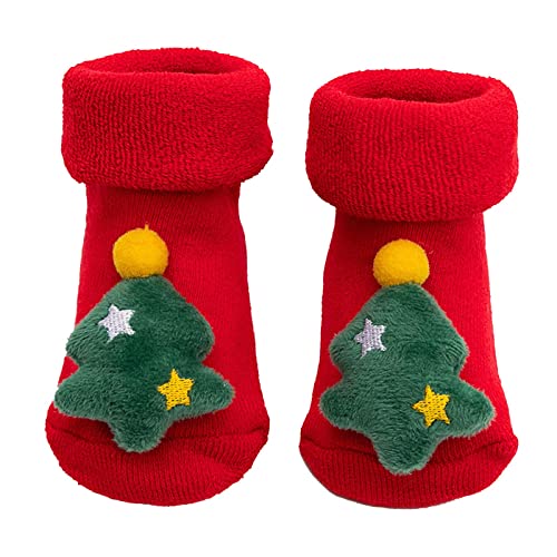 FeiliandaJJ Rasselsocken Baby Jungen Mädchen Weihnachten ABS rutschfeste...
