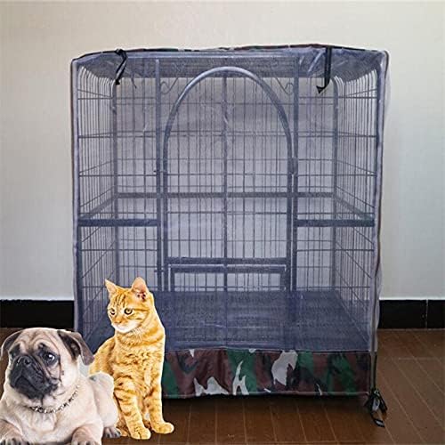 Dog Cage Pet Dog Tent Cover Breathable Pet Cage Mosquito Net Cover Waterproof Indoor Outdoor Dog Crate Cover Pet Cage Accessories Dog Kennels,114x76x86cm