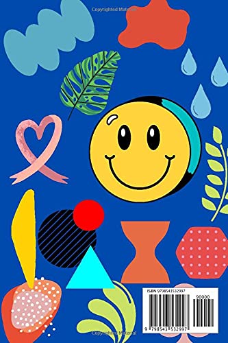 NOTEBOOK: Smiley and Coloured shapes notebook 6' by 9' - 121 pages image 3