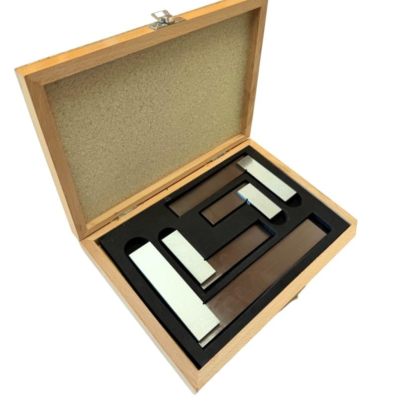 Carrés d'ingénieurs de haute précision en coffret bois élégant pour l'atelier