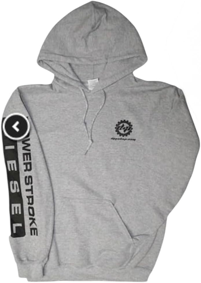 PowerStroke Diesel Performance Pullover Hoodie, Cotton Blend Sweatshirt with Logo Print Sleeve & Back Design