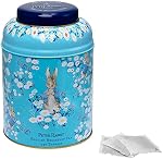 New English Teas Peter Rabbit Grande boîte à thé ronde – Design de Daisies, avec 240 English Petit-déjeuner sachets de thé, cadeau idéal pour Pâques