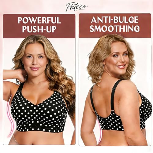 Image of Smoothing Bra Anti Sagging Wireless Push Up Bras for Women No Underwire Full Coverage Bra Comfy Bras for Women