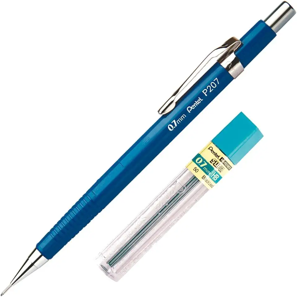 Pentel Lapiseira 0.7mm Azul + Grafite HB SM/P207-CM