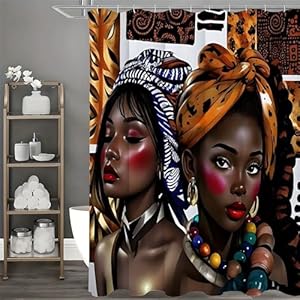 Hyupuanj Duschvorhang-Set Frauenporträt 150x200 cm