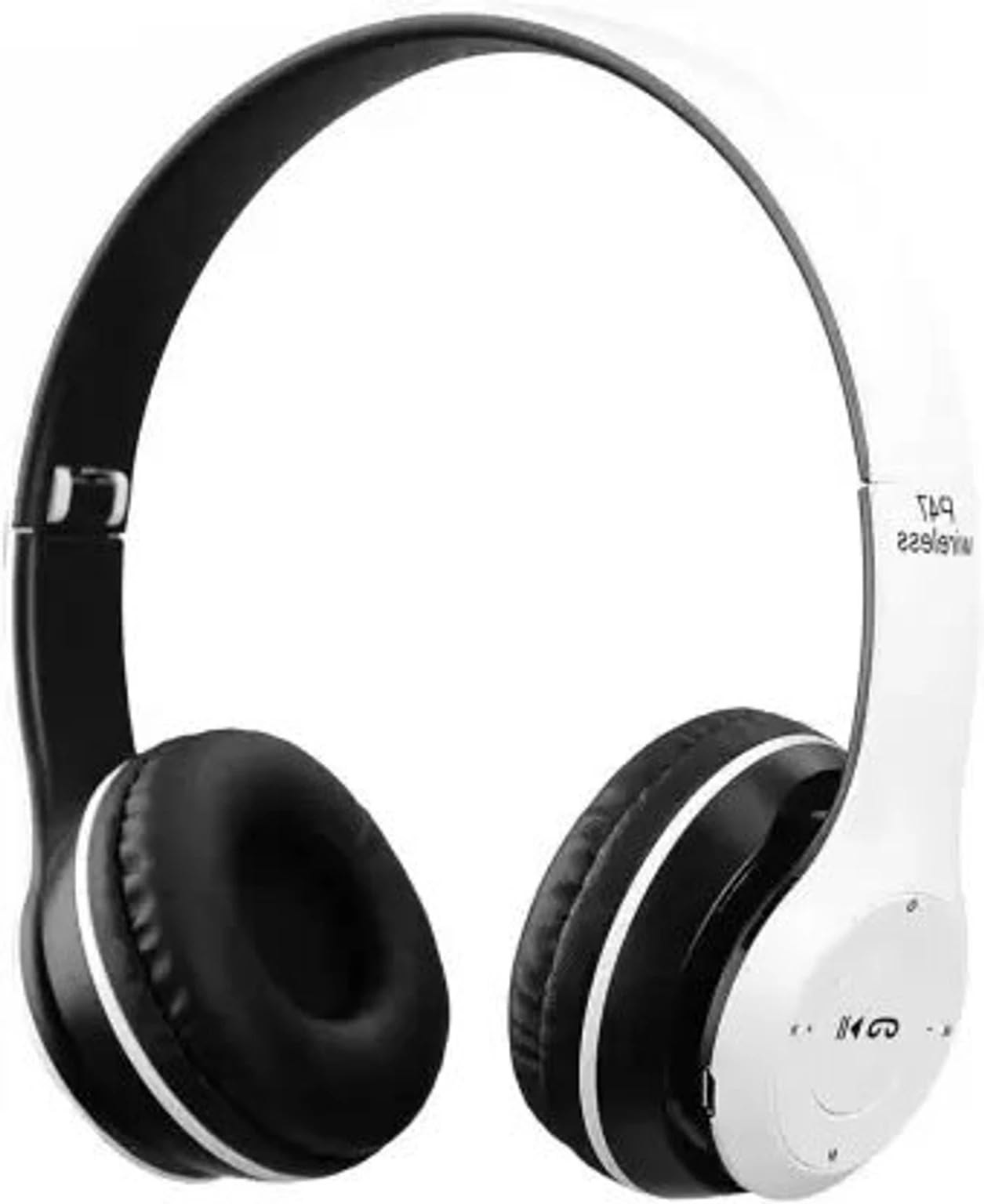 Gaming Bluetooth Over Ear Headphones with Mic Bluetooth Headset Bluetooth & Wired Headset (White, On the Ear)-image-32
