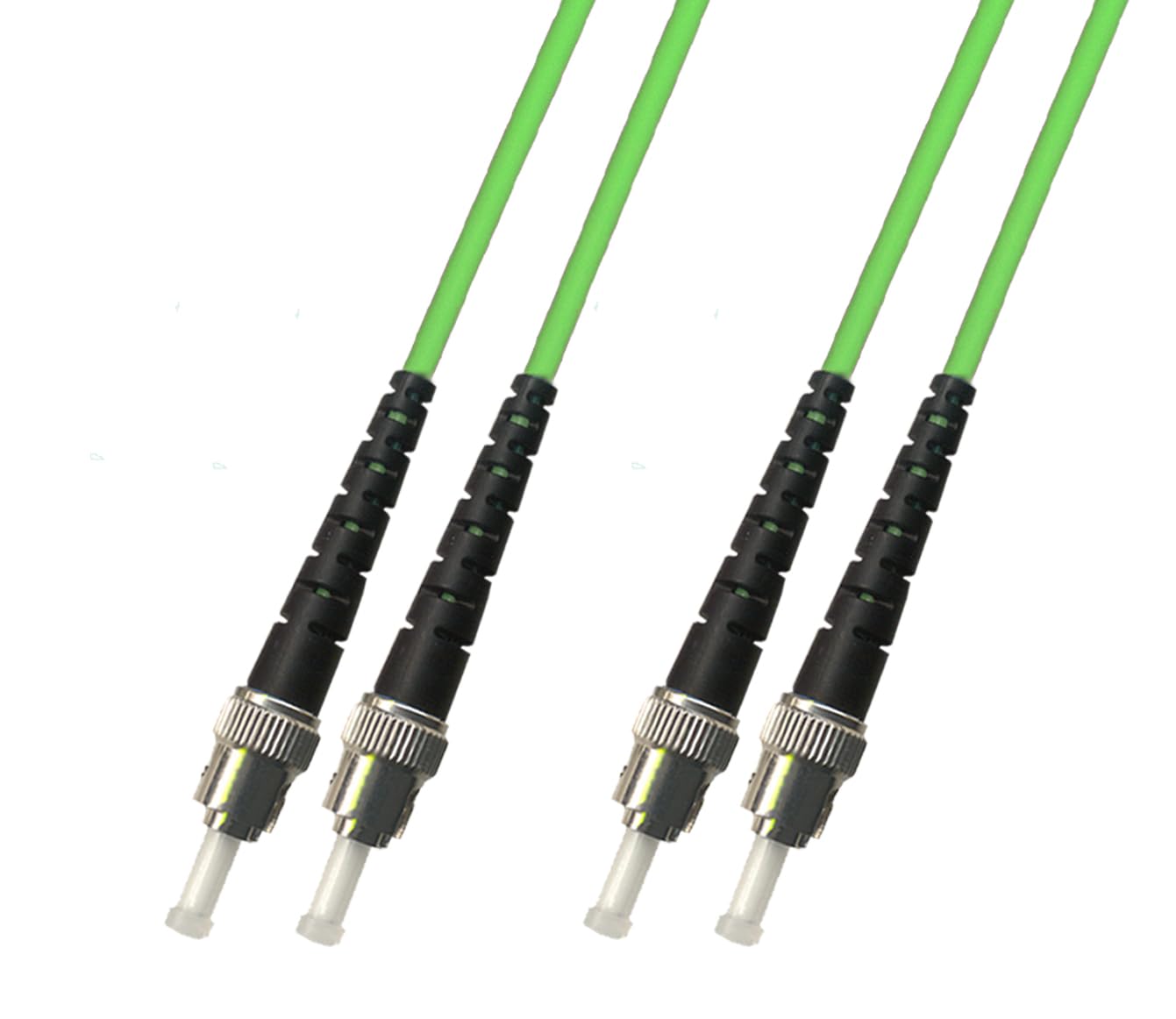 RiteAV 40M (131.2ft) OM4 40Gb ST to ST Fiber Optic Cable Duplex Multimode 50/125 Jumper 40 Meter Patch Cord