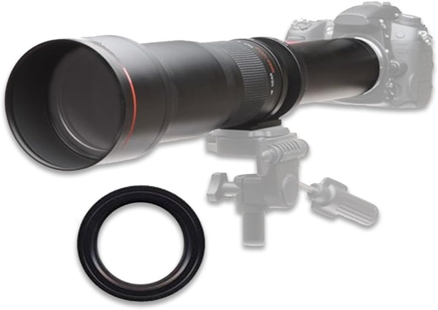 650-1300mm Telephoto Zoom Lens f/8 Manual Telephoto Lens for for Sony Alpha A900, A850, A700, A350, A230, A330, A380, A450, A500, A550, A290, A390, A560 and A33 Digital SLR - Black