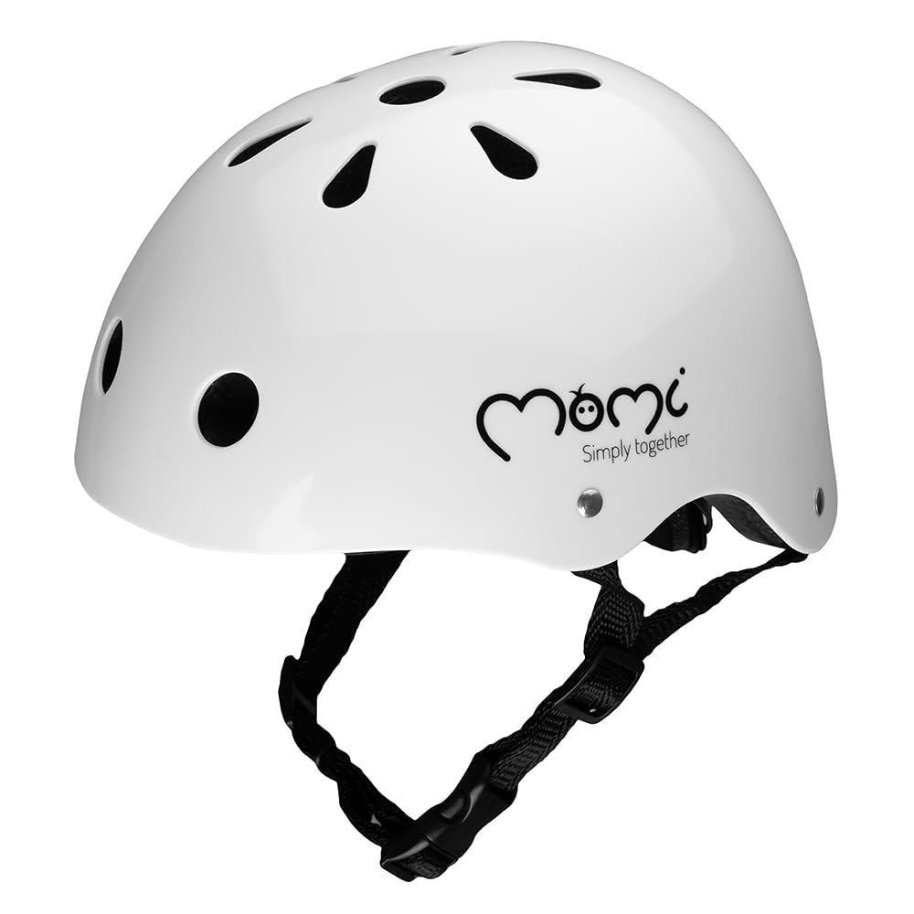 MoMi MIMI Casco per bambini regolabile, circonferenza testa 48-55 cm (1-4 anni), casco da bicicletta per bambini resistente agli urti e agli impatti, 11 prese d'aria, imbottitura in schiuma