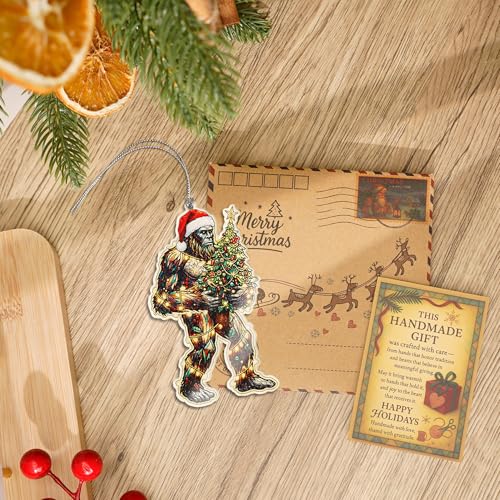 Image of Funny Christmas Ornaments - Bigfoot Gifts - Big Foot Sasquatch Gift - Sasquatch Gifts - Bigfoot Ornament - Christmas Ornaments 2026 - Xmas Tree Funny Decoration