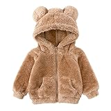 Yesunpxs Toddler Girls Boys Fleece Hoody Jacket Zip Up Teddy Coat Warm Winter Outwear