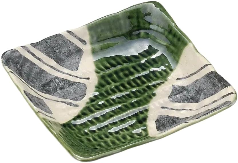 Oribe Painted Square Plate | Square Plate (Small) [6.9 x 6.9 x 1.9 inches (17.5 x 17.5 x 4 cm)