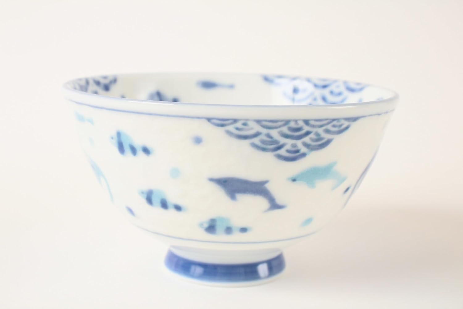 Mino ware Japanese Ceramics Rice Bowl Rice Bowl Whale Shark made in Japan (Japan Import) KSC010