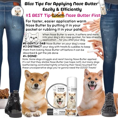 Image of The Blissful Dog Shiba Inu Nose Butter for Dry, Cracked Skin, Lick-Safe Dog Nose Balm with Moisturizing Shea Butter, Almond, Olive, and Essential Oils, Pet Supplies, Uncented, 0.50 oz.