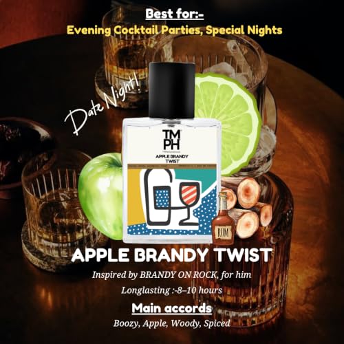 Image of TMPerfumehouse Apple Brandy Twist EDP for Men & Women | Fruity, Boozy & Long Lasting Perfume Spray | Fruity, Woody & Warmspicy Fragrance | Luxury Gift for Him & Her | TMPH | 50ml