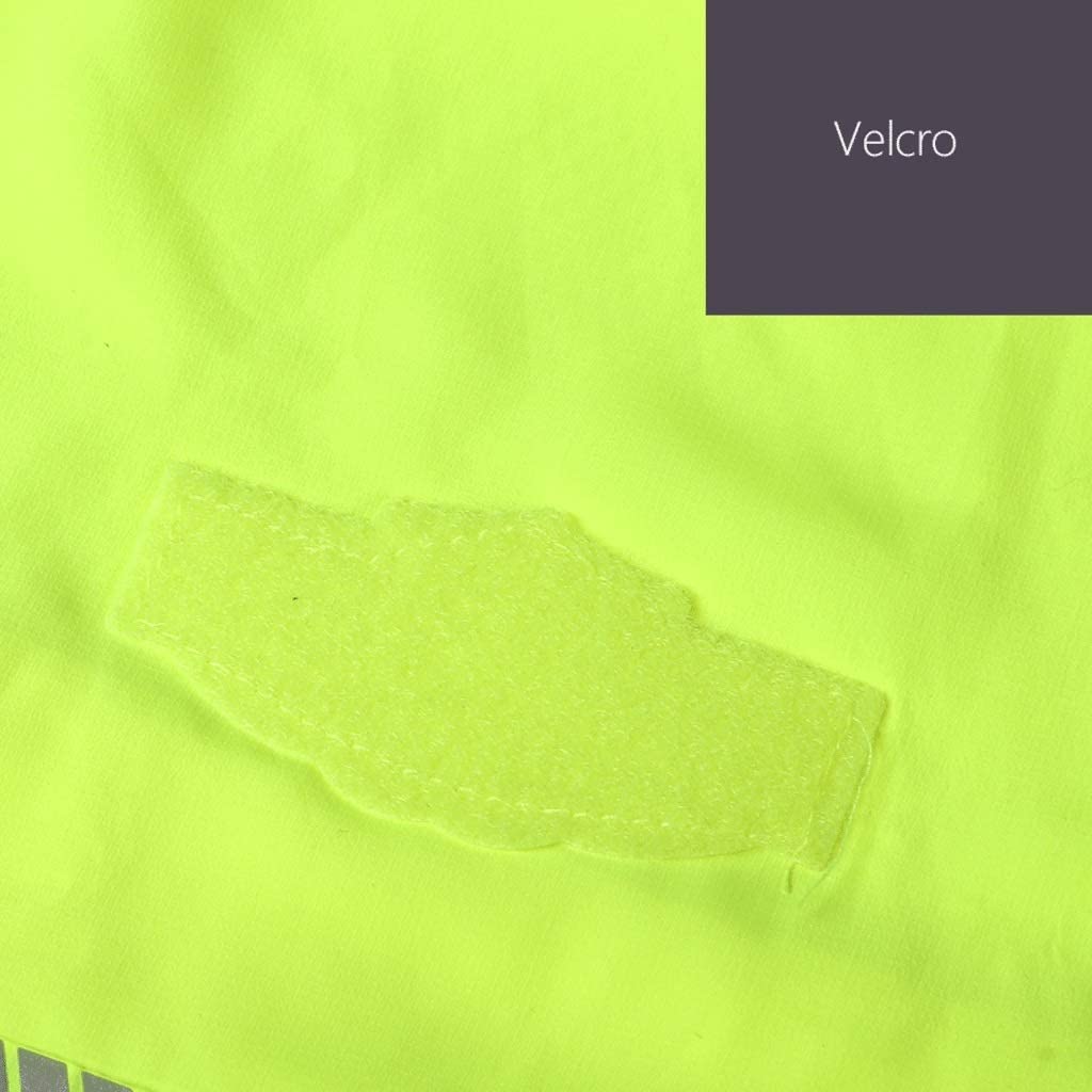 Chaleco de seguridad High Vis, Traje reflectante de protección solar, chaqueta de seguridad amarilla fluorescente, mono de tela reflectante impermeable de alta visibilidad con protección solar, chalec