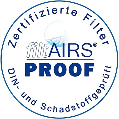 filtAIRS Filter Ersatzfilter Staubfilter Luftfilter für Lunos Ventilator Silvento Typ 2/FSI-R Abmessung 191 x 166 mm 039 721