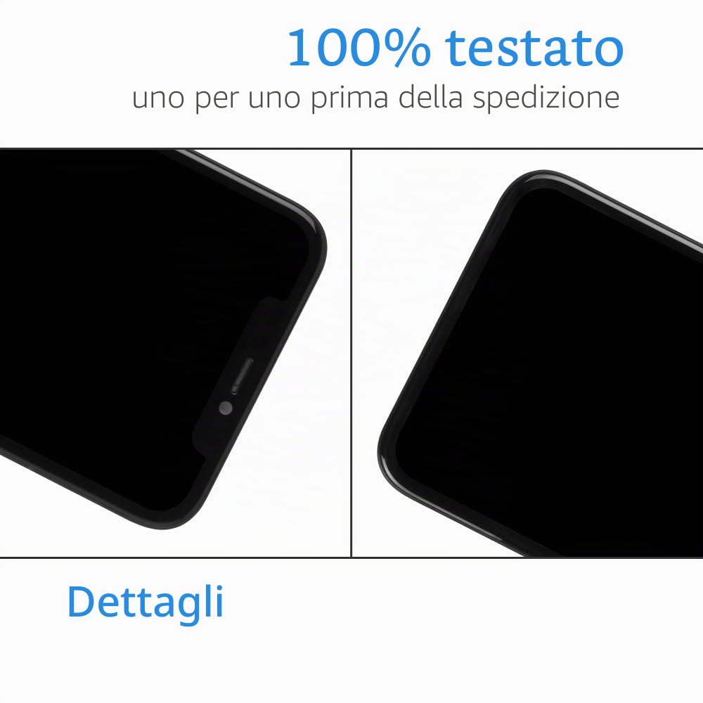 OLED Schermo LCD di Ricambio Compatibile per iPhone 11 6.1 Pollici (Modello A2111, A2223, A2221) Display LCD 3D Touch Screen Digitizer Full Glass Assembly Kit con Strumenti +Vetro temperato