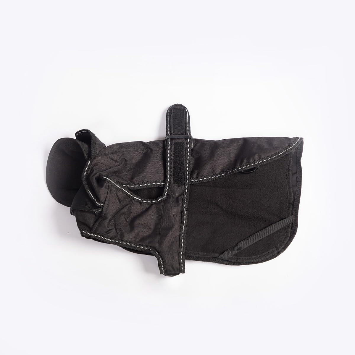 Danish Design Arnés Negro 2 en 1, Resistente a la Lluvia, Resistente al Viento, Lavable a máquina, Abrigo para Perro/Cachorro, 22 Pulgadas, 55 cm