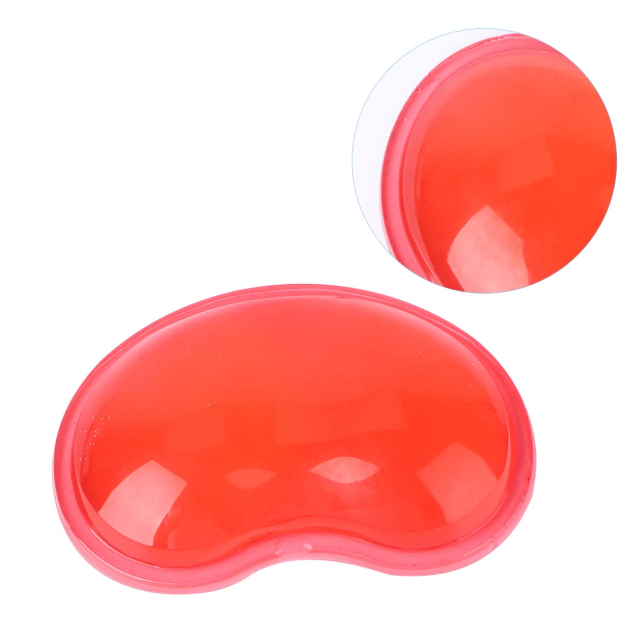 DOITOOL Heart Shaped Silicone Wrist Pad Gel Filled Cushion Ergonomic Mouse Pad Wristband Support for Desktop Computer Keyboard Wrist Rest Red