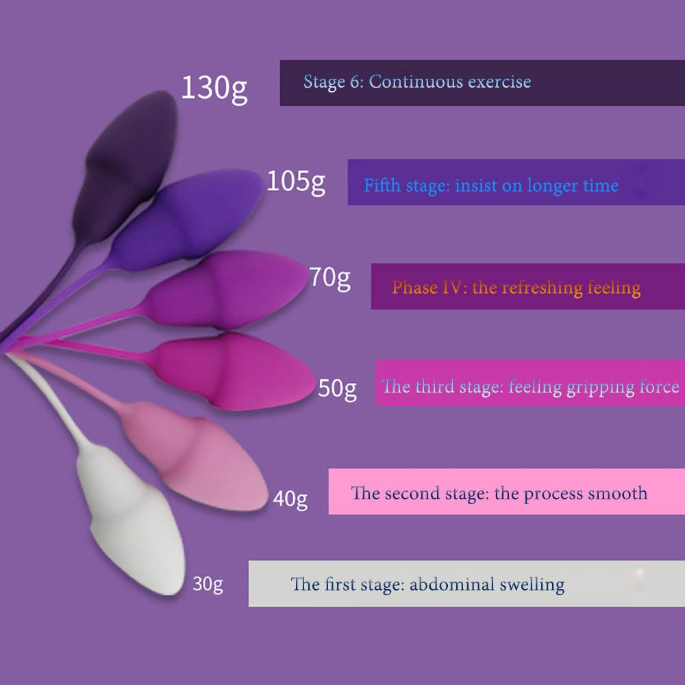 Kegel Boule Vaginale Féminine * 6, Massage Génital D'haltères De Rétrécissement De Yoga pour Réparer La Relaxation Vaginale, Récupération Post-Partum, Silicone Médical Doux, Confortable Et Sain.