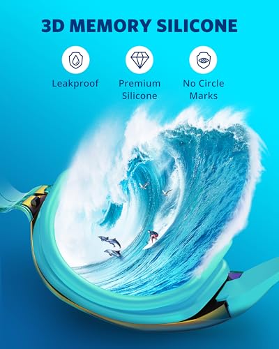 Image of Aegend Swim Goggles, Swimming Goggles No Leaking Full Protection Adult Men Women Youth